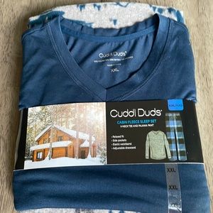 Men’s Cuddl Duds 2 Piece Sleep Set- XXL Blue